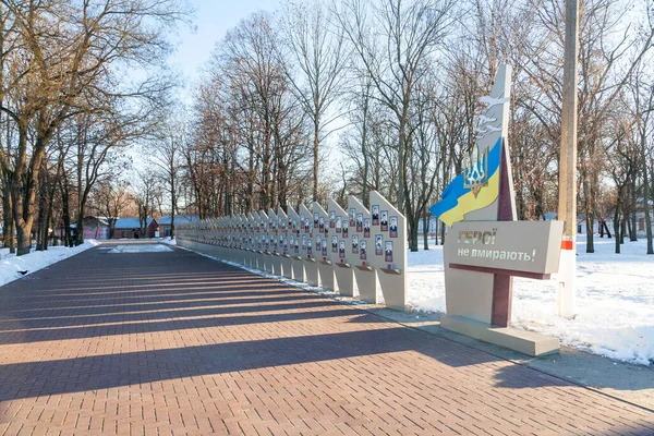 Kropyvnytskyi Ucrânia Janeiro 2022 Passeio Fama Aos Heróis Ato Caídos — Fotografia de Stock