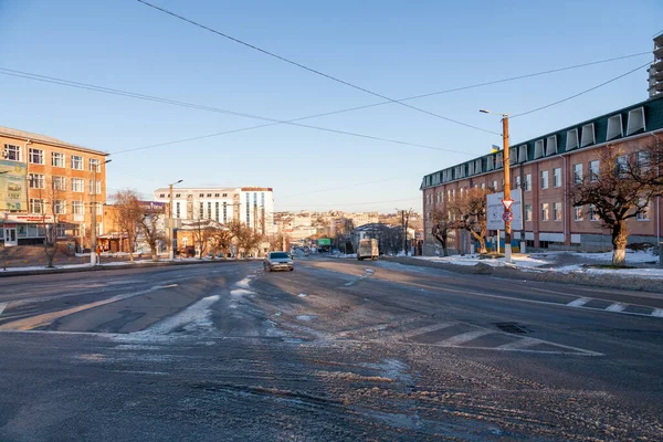 Kropyvnytskyi Ukraine Januar 2022 Gebäude Der Kropyvnytskyi Hauptstraße — Stockfoto