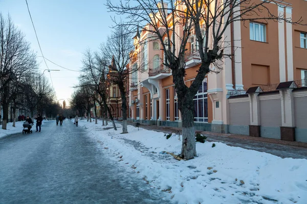 Kropyvnytskyi Ucrania Enero 2022 Edificios Calle Del Arquitecto Pauchenko — Foto de Stock