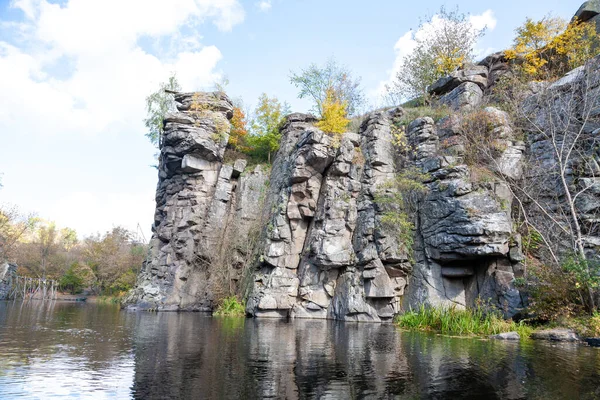 Beautiful Granite Rocks Girskyi Tikych River Buky Cherkasy Region Ukraine — Stock Photo, Image