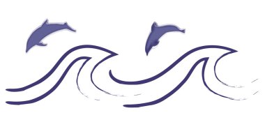 Yunuslar bir dalga atlama