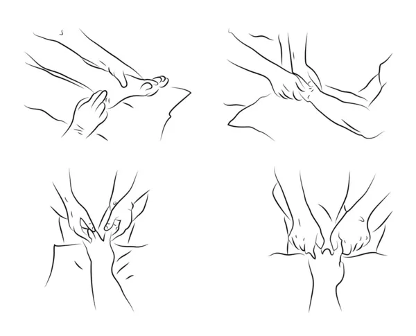 마사지 기술 — 스톡 벡터