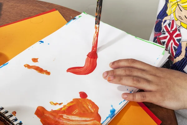 Child paint — Stock Photo, Image