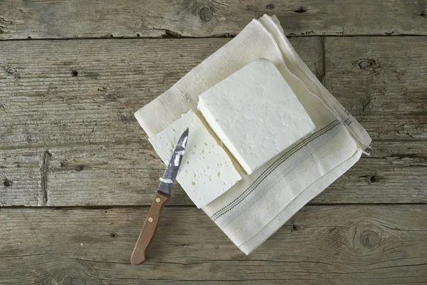 Cubo de queso feta fresco — Foto de Stock