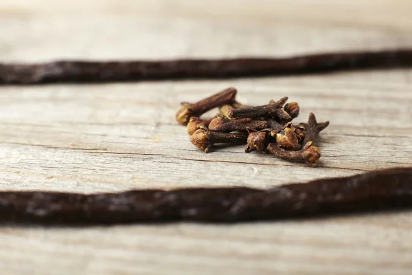 Spice cloves and vanilla. — Stock Photo, Image