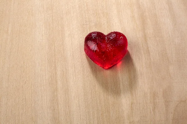 Valentines day, red sweet candies in heart shape — Stock Photo, Image