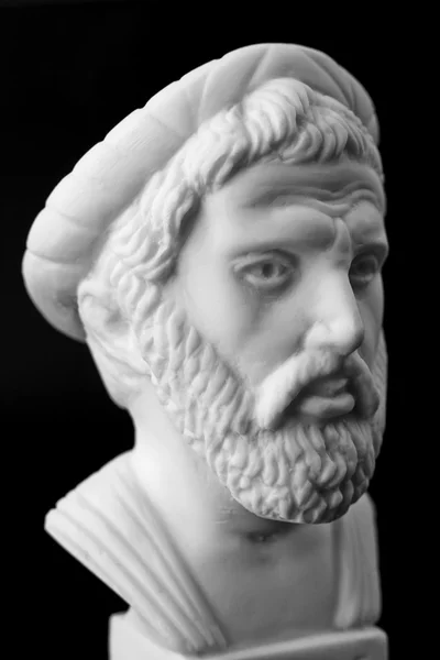 Пифагор Самосский, был важным греческим философом, математиком — стоковое фото