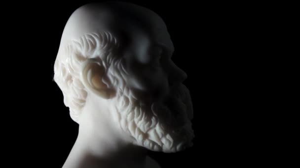 Socrates lived in Athens (470 BC - 399 BC) was a Greek Athenian philosopher — Stock Video