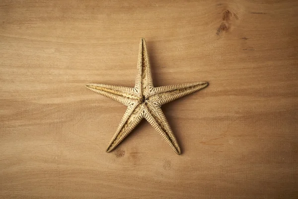Sjöstjärna på ett träbord — Stockfoto