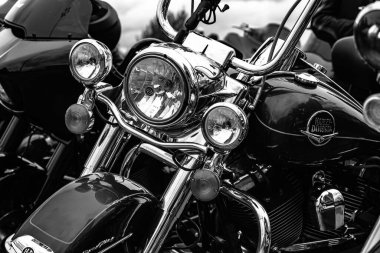 Güzel Harley Davidson motosikleti Ukrayna 'da Çılgın Hohols MFC' nin kapanış sezonunda 2021 Eylül 'ünde