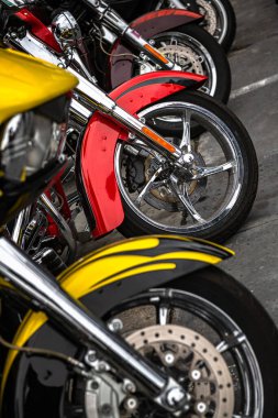 Güzel Harley Davidson motosikleti Ukrayna 'da Çılgın Hohols MFC' nin kapanış sezonunda 2021 Eylül 'ünde