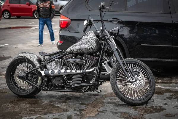 Leuke Harley Davidson Fiets Close Bij Crazy Hohols Mfc Sluitingsseizoen — Stockfoto