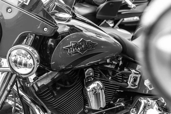 Güzel Harley Davidson motosikleti Ukrayna 'da Çılgın Hohols MFC' nin kapanış sezonunda 2021 Eylül 'ünde