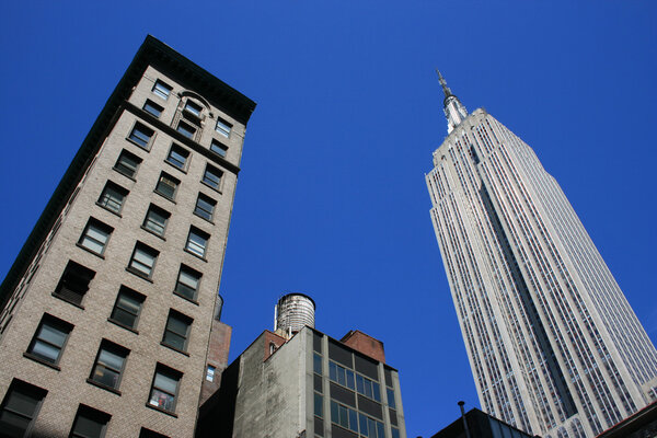 Midtown Manhattan architecture including the Empire State Building.