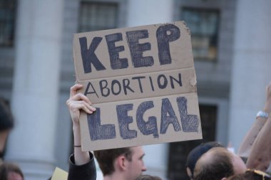 New York 'ta Kürtaj Haklarını protesto eden bir imza..