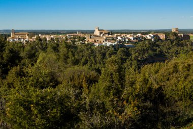 Cuenca 'nın Alarcon kasabasındaki ortaçağ kalesi. Castilla la la Mancha 'da tahkimat