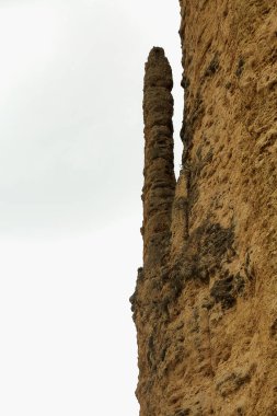 Geological formation of the mallos de Riglos in Huesca, Aragon. Place of climbing practices in Spain