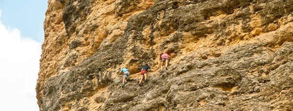 Geological Formation Mallos Riglos Huesca Aragon Place Climbing Practices Spain — kuvapankkivalokuva