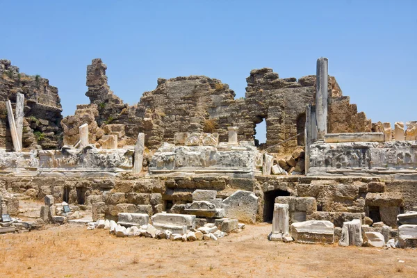 Old amphitheater in Side, Turkey — Stock Photo, Image