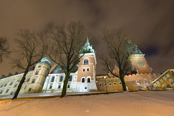 Wawel Hill by night - Krakow — Stock Photo, Image