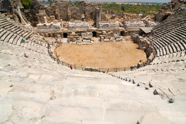 Old amphitheater in Side, Turkey — Stock Photo, Image