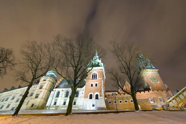 Wawel Hill by night - Krakow — Stock Photo, Image