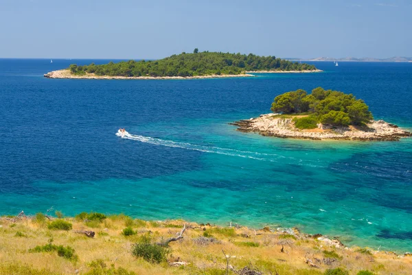 Vista panorâmica da costa croata, Dalmácia — Fotografia de Stock