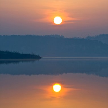 göl günbatımı güzel yaz.