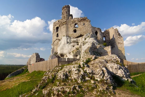 Ruins of medieval castle Mirow in Poland — Stock Photo, Image