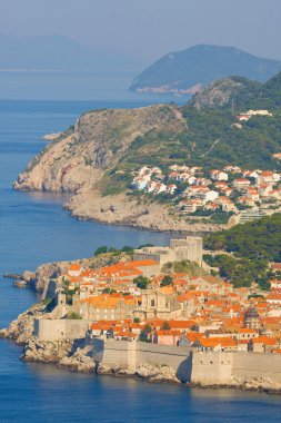 Dubrovnik'in, gündoğumu, sabah erken, Hırvatistan