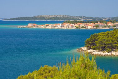 panoramik Hırvat sahil, Dalmaçya