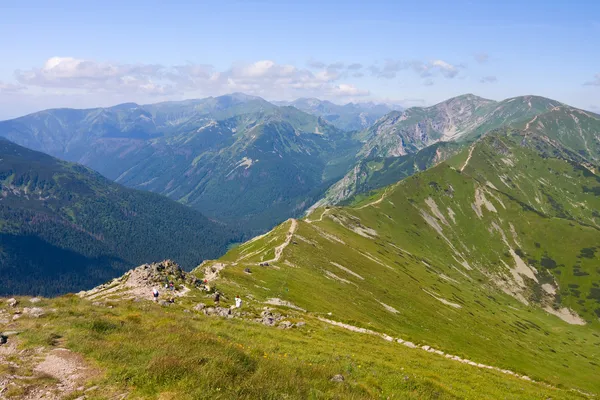 Tatra mountain, Polsko, chůze od kasprowy wierch czerwone wierchy — Stock fotografie