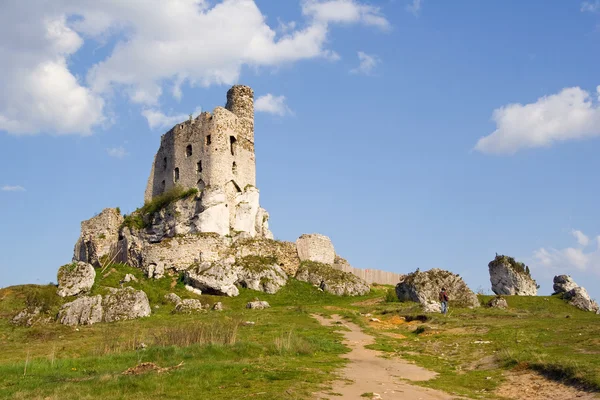 Ruines du château médiéval Mirow en Pologne — Photo