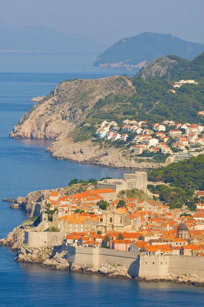 El casco antiguo de Dubrovnik, amanecer, madrugada, Croacia — Foto de Stock