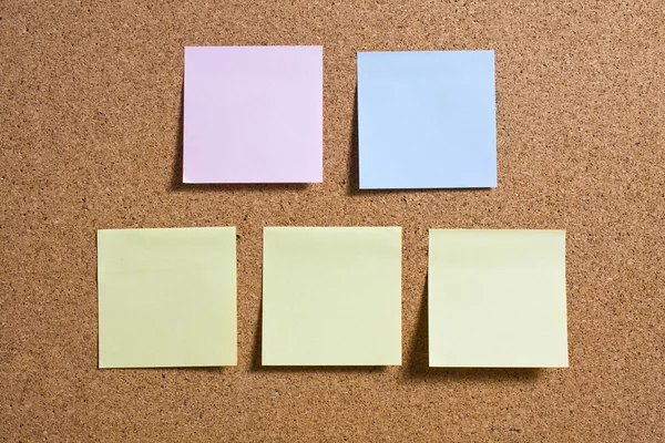 Pinboard with notes on it. — Stock Photo, Image
