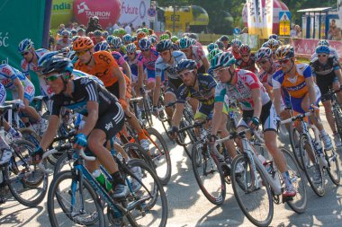Krakow, Polonya - Ağustos 6: sahne 7-tour de pologne Bisiklet Bisiklet Yarışı Ağustos 6, 2011 yılında krakow, Polonya. TDP prestijli UCI dünya turu bir parçasıdır.