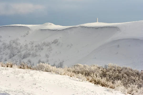 Paysage montagneux hivernal, Parc national de Bieszczady, Pologne — Photo