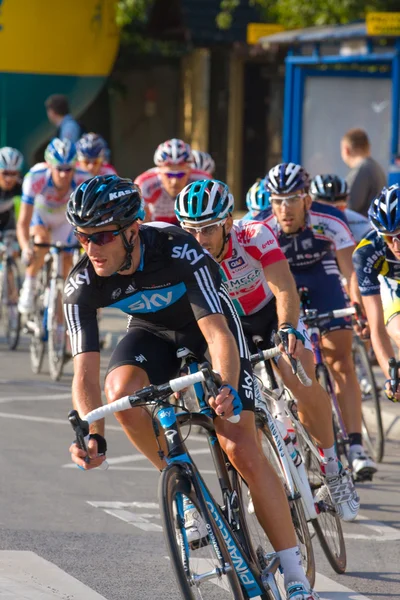 Krakow, POLAND - august 6: Cyclists at stage 7 of Tour de Pologne bicycle race on August 6, 2011 in Krakow, Poland. TdP is part of prestigious UCI World Tour. — Stock Photo, Image