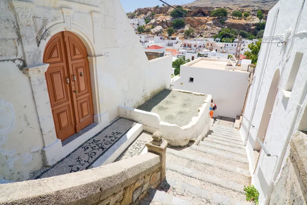 Lindos, rhodes, Griekenland — Stockfoto