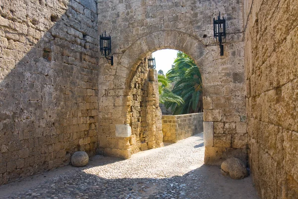 Рыцарский замок Святого Иоанна на острове Родос, Греция — стоковое фото