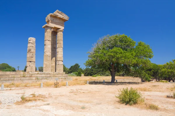 Acropolis van Rhodos op monte smith op het eiland Rhodos Griekenland. — Stockfoto