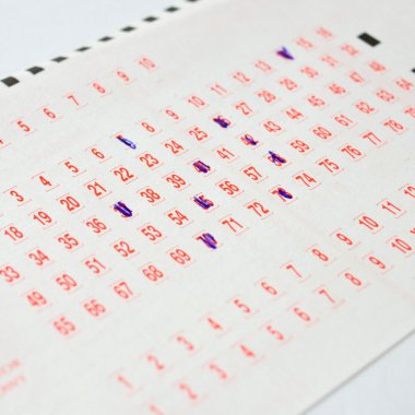 Loto bileti bilet numaraları ile