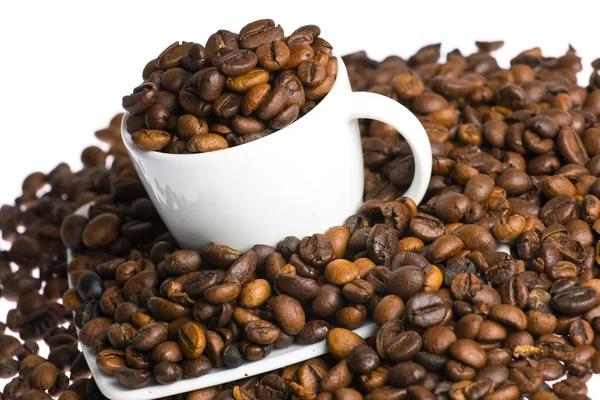 Tazza di caffè su sfondo bianco — Foto Stock