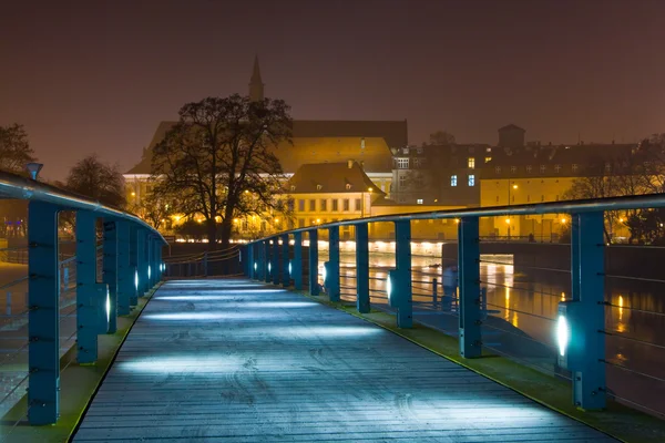 Wroclaw in the night, Poland — Stock Photo, Image
