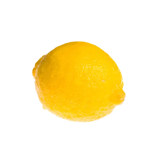 Giallo limone maturo sullo sfondo bianco — Foto Stock