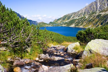 yaz yüksek tatra Dağları'nda 5 lakes Valley