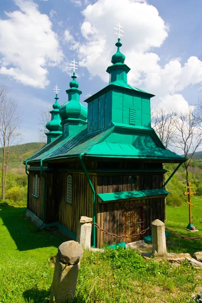 Szczawne, beskid niski Dağları, Güney Doğu Polonya eski bir Ortodoks Kilisesi. — Stok fotoğraf