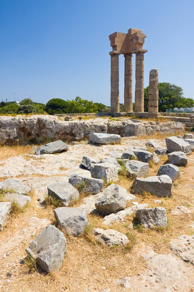 Akropol z Rodos w monte smith na wyspę rhodes greece. — Zdjęcie stockowe