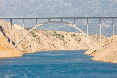 Maslenica Boğazı Adriyatik Denizi'nin kuzeyindeki zadar, Hırvatistan