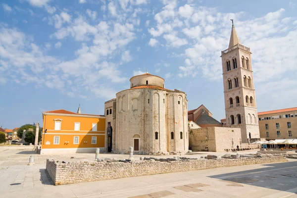 Kościół st. donat, monumentalny budynek z IX wieku w Zadarze, Chorwacja — Zdjęcie stockowe